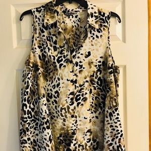 Animal print sleeveless top